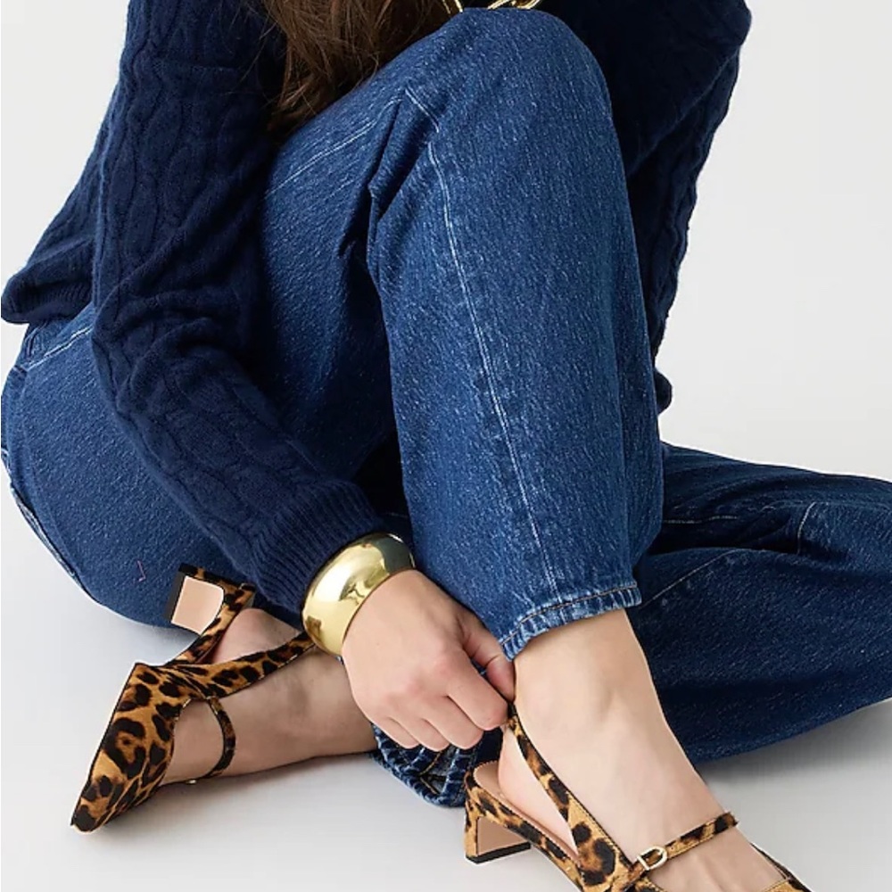 J. crew - Layla slingback Mary Jane heels in leopard calf hair -Sold Out online - Picture 4 of 9